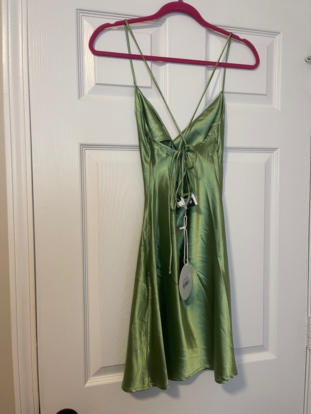 NWT Satin Green Slip Dress & Matching Shirt Set - Picture 4 of 4